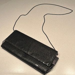 Shiny Mesh Black Metal Chain Shoulder Strap Bag